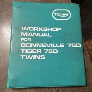 1973 Triumph Bonneville & Tiger 750 Twins SERVICE SHOP MANUAL Binder 99-0983